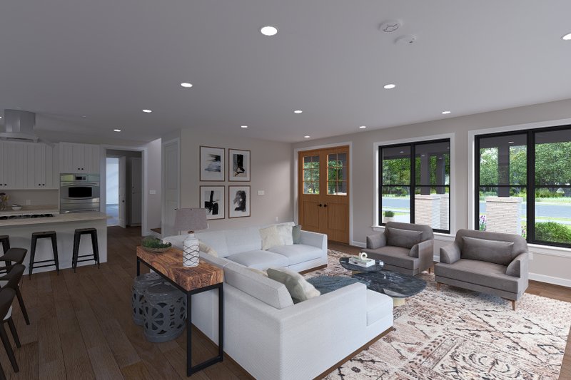 Architectural House Design - Interior - Family Room 2 for Barndominium House Plan #1060-378 - 4 bed, 3 bath