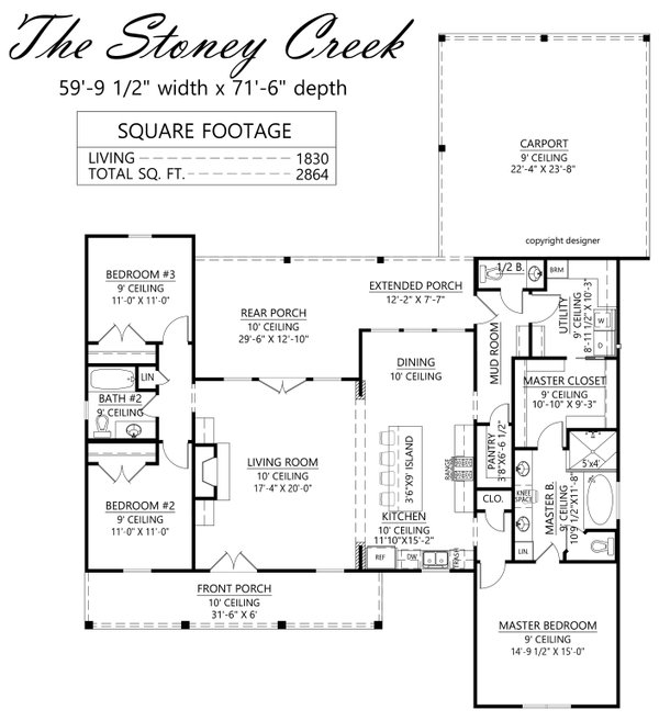 Farmhouse Floor Plan - Main Floor Plan #1074-95