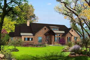 Dream House Plan - Contemporary Exterior - Front Elevation Plan #80-186