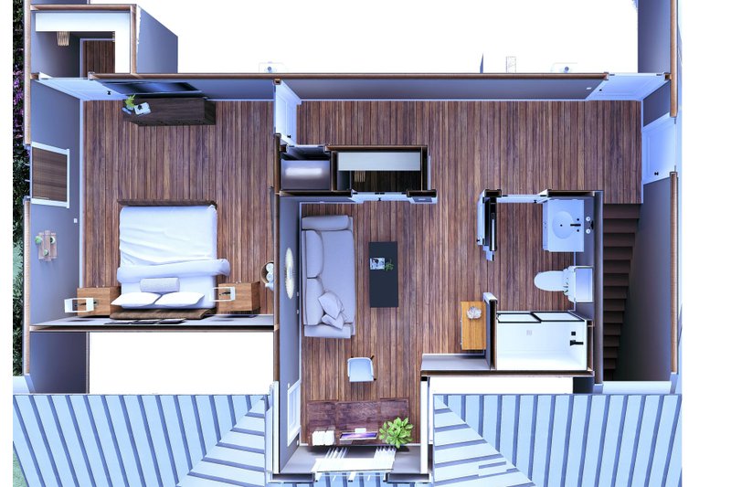 Architectural House Design - Floor Plan - Upper Floor 1 for Bungalow House Plan #44-197 - 3 bed, 2.5 bath