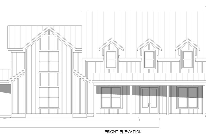 Architectural House Design - Exterior - Front Elevation 4 for Farmhouse House Plan #932-1457 - 4 bed, 4.5 bath