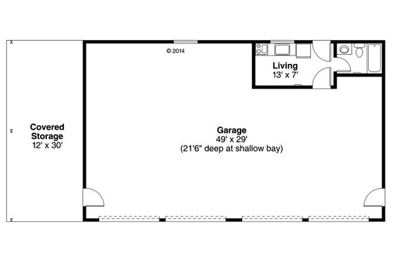 Floor Plan - Main Floor for Traditional House Plan #124-975, 1 bath