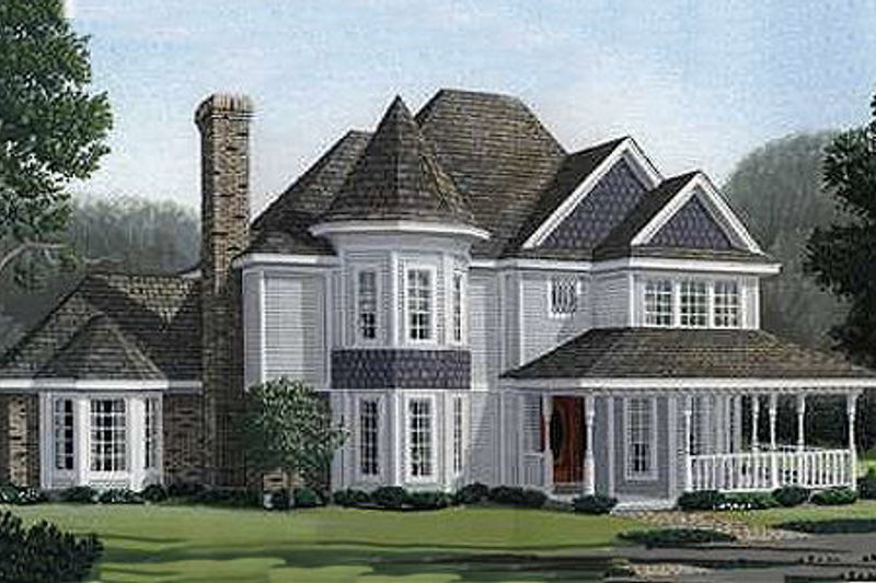 Dream House Plan - Victorian Exterior - Front Elevation Plan #410-200