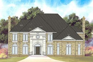 European Exterior - Front Elevation Plan #119-331