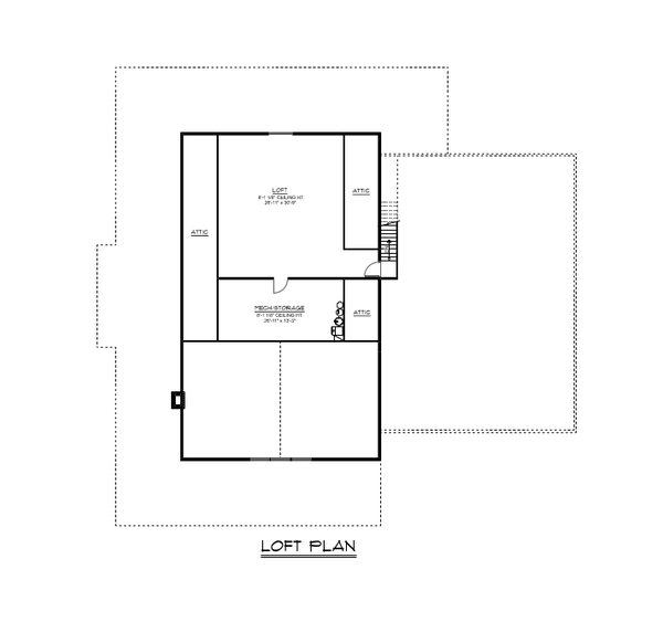 House Blueprint - Country Floor Plan - Upper Floor Plan #1064-278