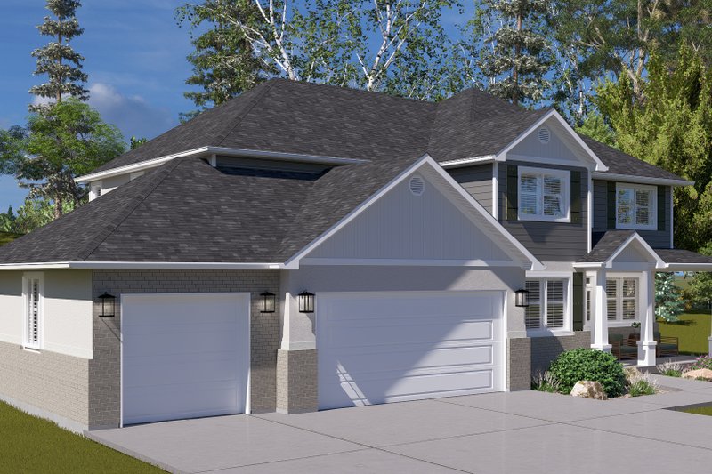 House Design - Exterior - Front Elevation 4 for Farmhouse House Plan #1060-262 - 4 bed, 2.5 bath