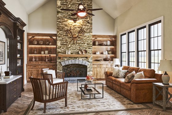 Interior - Family Room 1 for Craftsman House Plan #54-721 - 5 bed, 4 bath