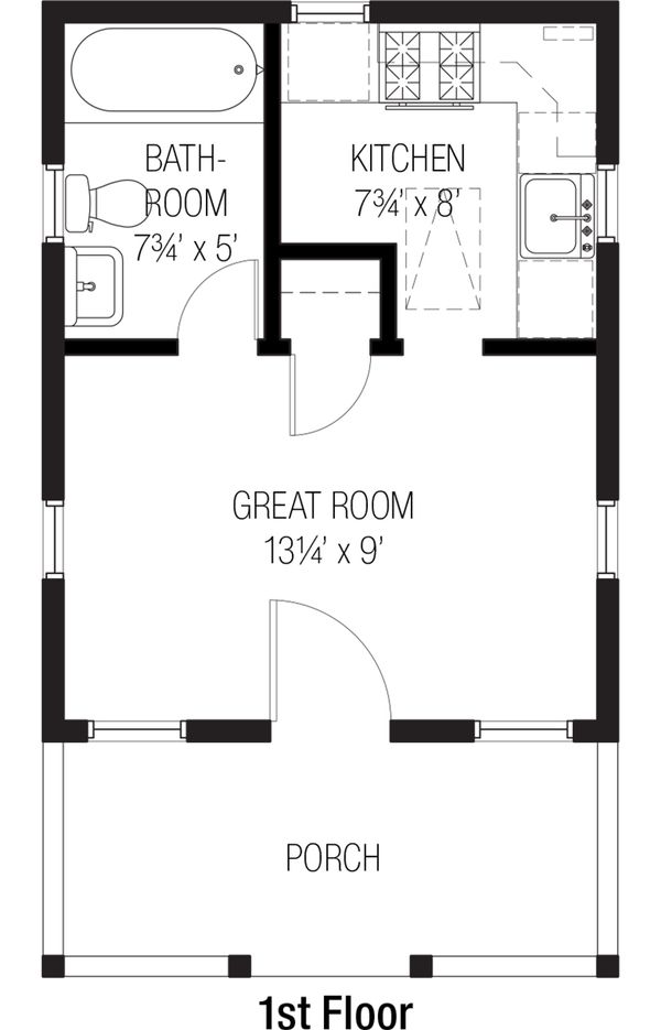 Cottage Floor Plan - Main Floor Plan #915-3