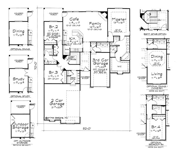 Dream House Plan - Traditional Floor Plan - Main Floor Plan #20-2109