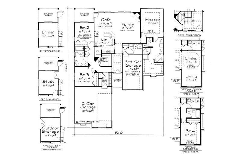Home Plan - Floor Plan - Main Floor for Traditional House Plan #20-2109 - 3 bed, 2 bath