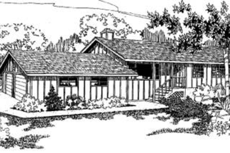 Dream House Plan - Ranch Exterior - Front Elevation Plan #60-305
