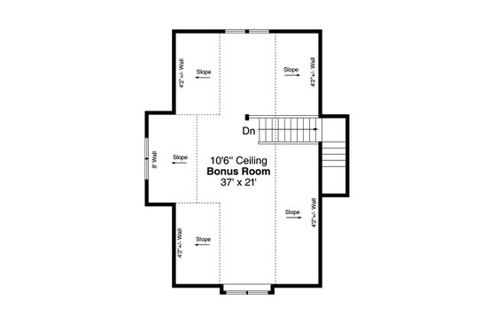 Floor Plan - Upper Floor for Craftsman House Plan #124-1235, 0 bath