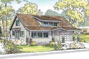 Cottage Exterior - Front Elevation Plan #124-524