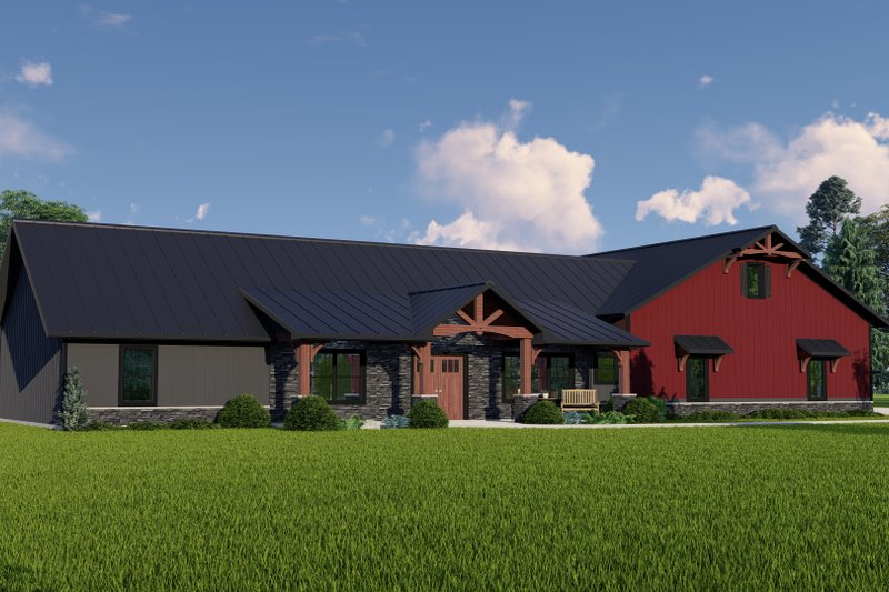 House Plan Design - Exterior - Other Elevation 1 for Barndominium House Plan #1064-106 - 3 bed, 2.5 bath