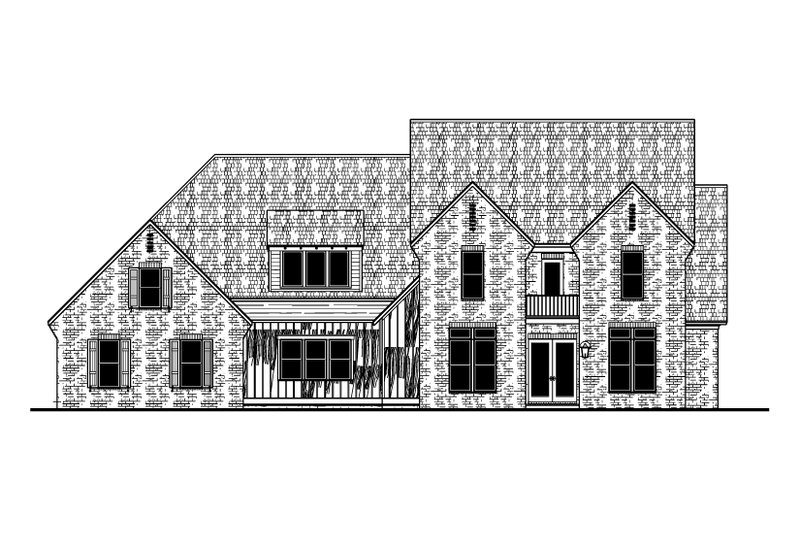Architectural House Design - Exterior - Front Elevation 3 for Traditional House Plan #1081-25 - 5 bed, 5.5 bath