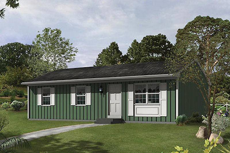 Dream House Plan - Ranch Exterior - Front Elevation Plan #57-465