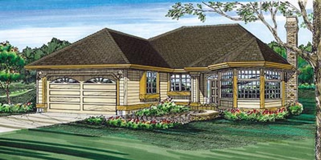 Exterior - Front Elevation 2 for Traditional House Plan #47-178 - 3 bed, 2 bath