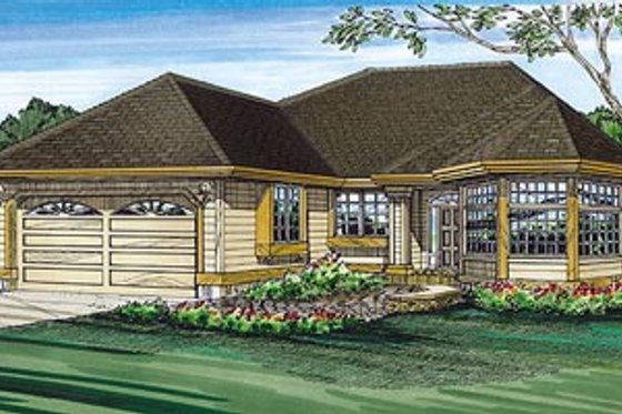 Exterior - Front Elevation for Traditional House Plan #47-178 - 3 bed, 2 bath