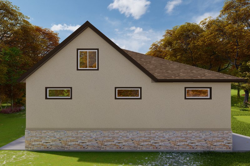 Home Plan - Exterior - Rear Elevation 1 for Traditional House Plan #1060-163, 0 bath