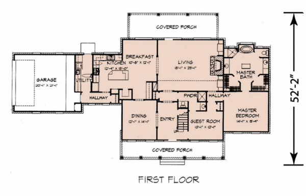 Country Floor Plan - Main Floor Plan #140-147