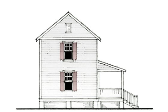 Exterior - Other Elevation 1 for Cottage House Plan #514-13 - 2 bed, 1 bath