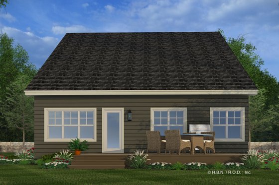 Exterior - Rear Elevation for Craftsman House Plan #51-1347 - 4 bed, 3.5 bath