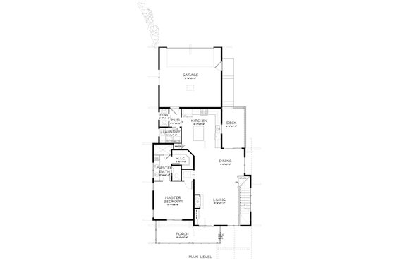 Floor Plan - Main Floor for Craftsman House Plan #895-89 - 3 bed, 2.5 bath