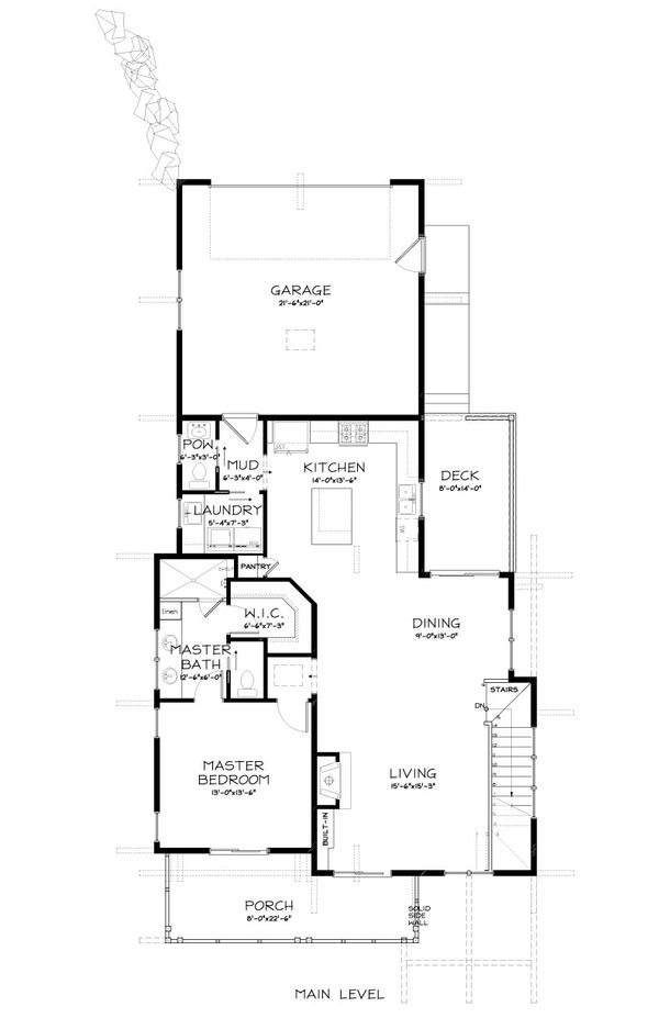 Home Plan - Craftsman Floor Plan - Main Floor Plan #895-89