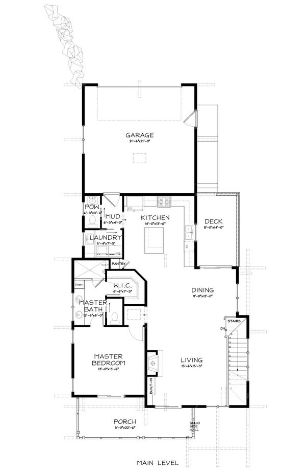 Dream House Plan - Craftsman Floor Plan - Main Floor Plan #895-89