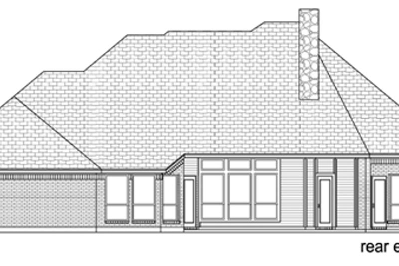 Architectural House Design - Exterior - Rear Elevation for European House Plan #84-555 - 4 bed, 3 bath