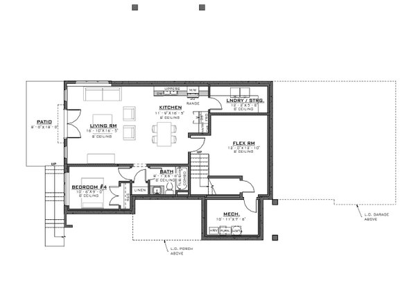 Dream House Plan - European Floor Plan - Lower Floor Plan #1086-26
