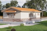 Mediterranean Style House Plan - 3 Beds 1 Baths 988 Sq/Ft Plan #1106-110 Exterior 