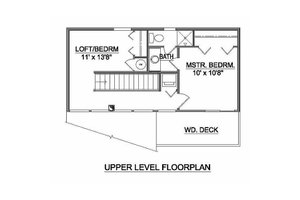 Floor Plan - Upper Floor for Modern House Plan #116-103 - 3 bed, 2 bath