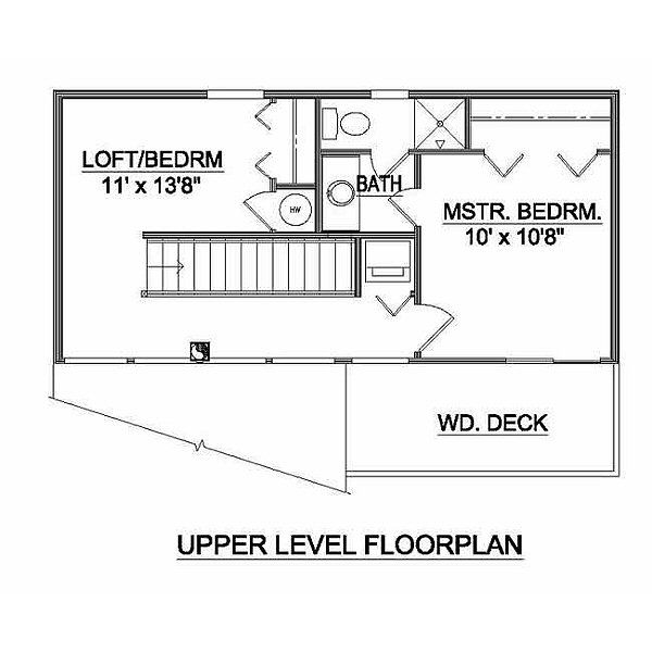Modern Floor Plan - Upper Floor Plan #116-103