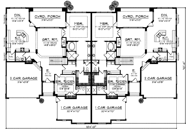 House Blueprint - Traditional Floor Plan - Main Floor Plan #70-823