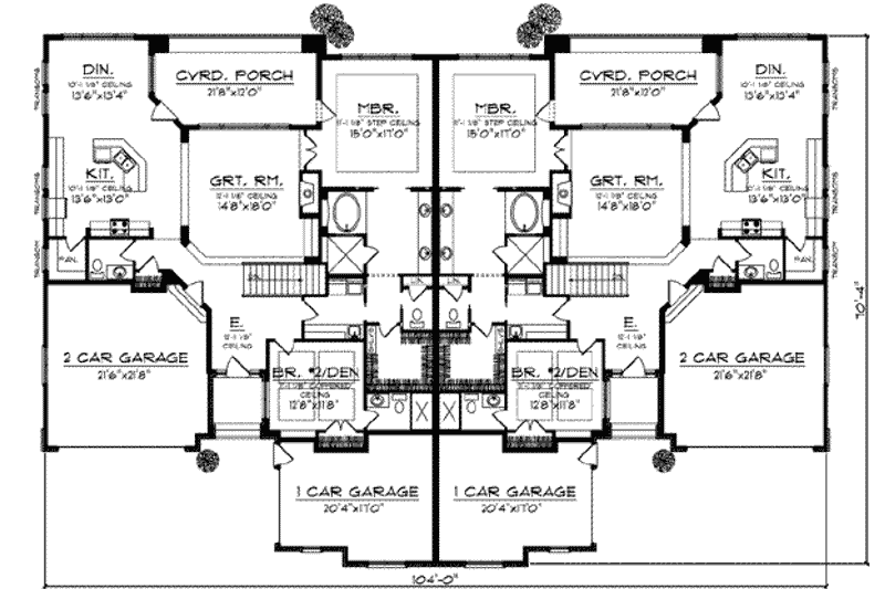 Home Plan - Floor Plan - Main Floor for Traditional House Plan #70-823 - 4 bed, 3.5 bath