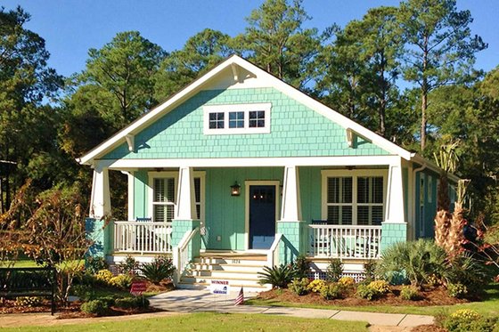 Exterior - Front Elevation 3 for Craftsman House Plan #461-57 - 3 bed, 2 bath