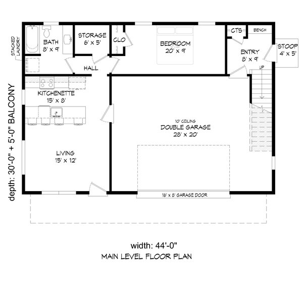 Architectural House Design - Modern Floor Plan - Main Floor Plan #932-410