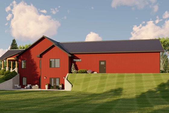 Exterior - Other Elevation 1 for Barndominium House Plan #1064-215 - 1 bed, 1.5 bath