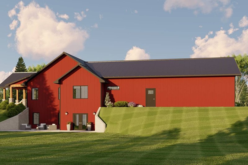 House Design - Exterior - Other Elevation 1 for Barndominium House Plan #1064-215 - 1 bed, 1.5 bath