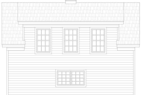 Exterior - Other Elevation 1 for Colonial House Plan #932-989, 0.5 bath