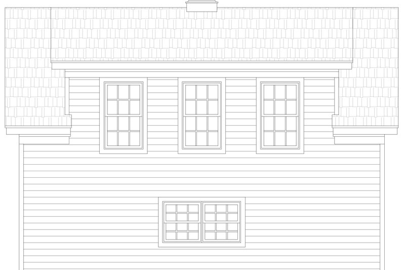 House Blueprint - Exterior - Other Elevation 1 for Colonial House Plan #932-989, 0.5 bath