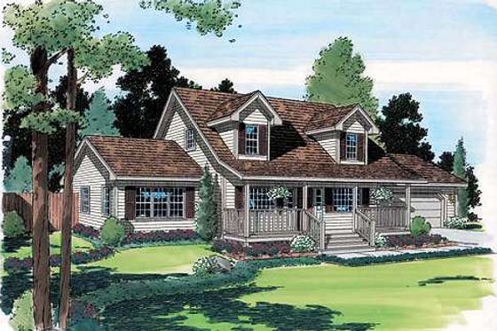 Exterior - Front Elevation for Traditional House Plan #312-368 - 3 bed, 2.5 bath