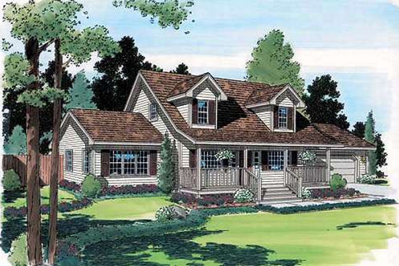 Exterior - Front Elevation 2 for Traditional House Plan #312-368 - 3 bed, 2.5 bath