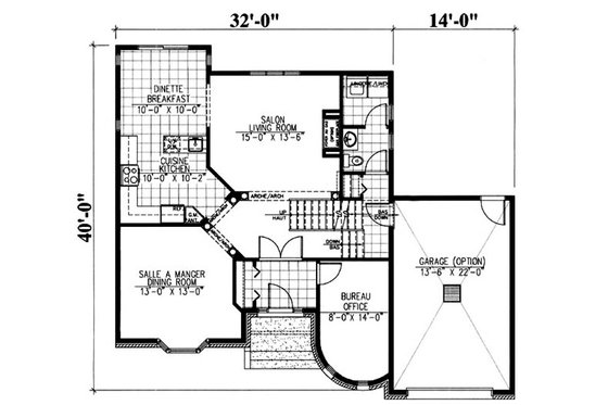 Floor Plan - Main Floor for European House Plan #138-336 - 3 bed, 2.5 bath