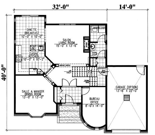 European Floor Plan - Main Floor Plan #138-336