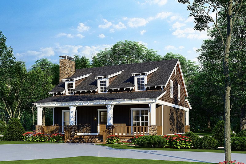 House Blueprint - Farmhouse Exterior - Front Elevation Plan #923-245