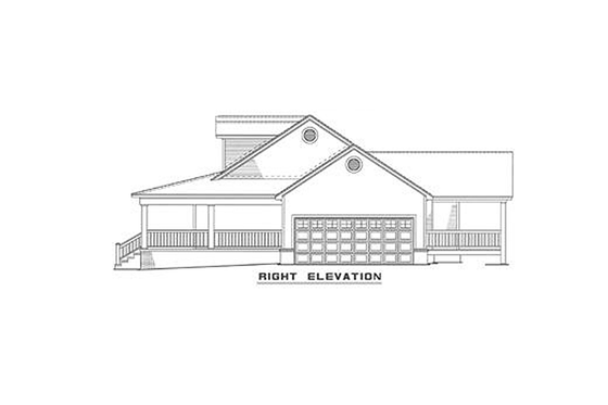 Exterior - Other Elevation 3 for Country House Plan #17-235 - 3 bed, 3 bath