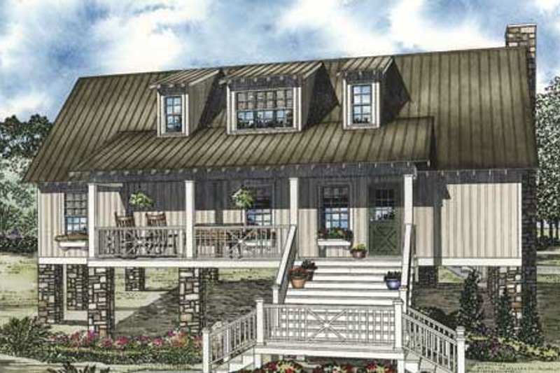 Dream House Plan - Cottage Exterior - Front Elevation Plan #17-2344