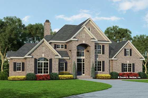 Exterior - Front Elevation 4 for European House Plan #929-884 - 4 bed, 3 bath